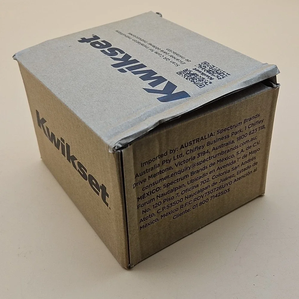 Kwikset 817 Deadbolt Lock Satin Nickel Round Exterior Keyed Front Entry